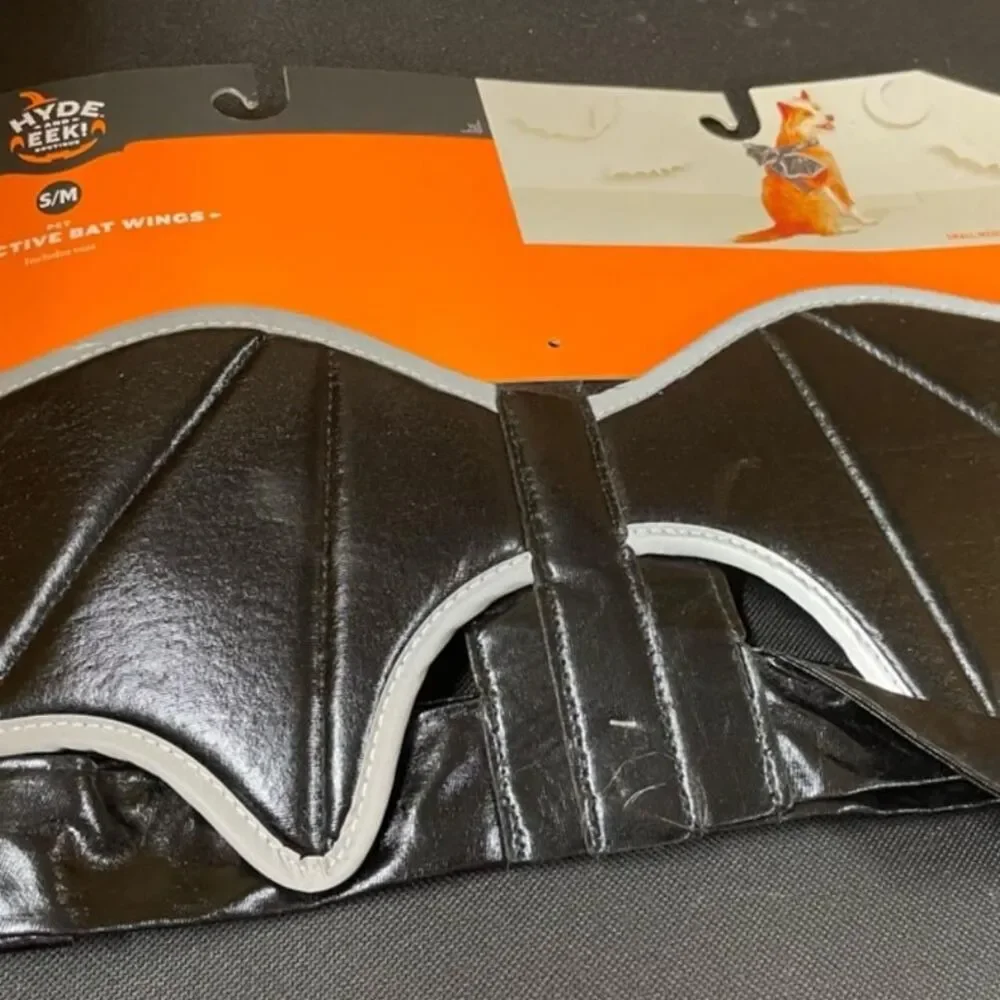Halloween costume reflective bat wings
